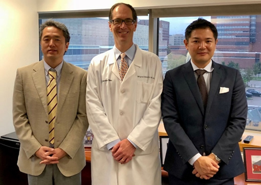 Drs Saito and Abe with Dr Regueiro