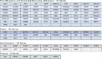 List of genetic alterations that can be analyzed by Guardant360® assay Figure 2.