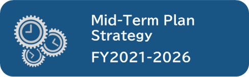 mid-term plan strategy FY2021-2026のバナー画像