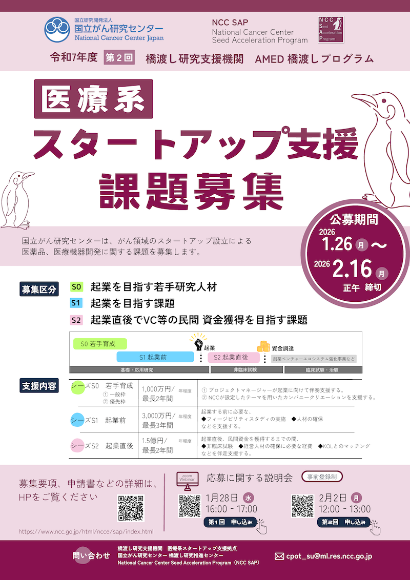 医療系スタートアップ支援拠点 課題募集のご案内