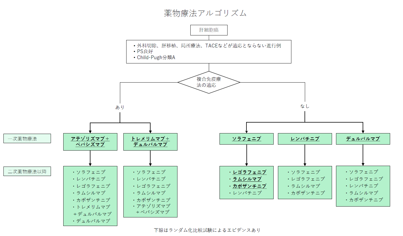 肝がんの治療アルゴリズム