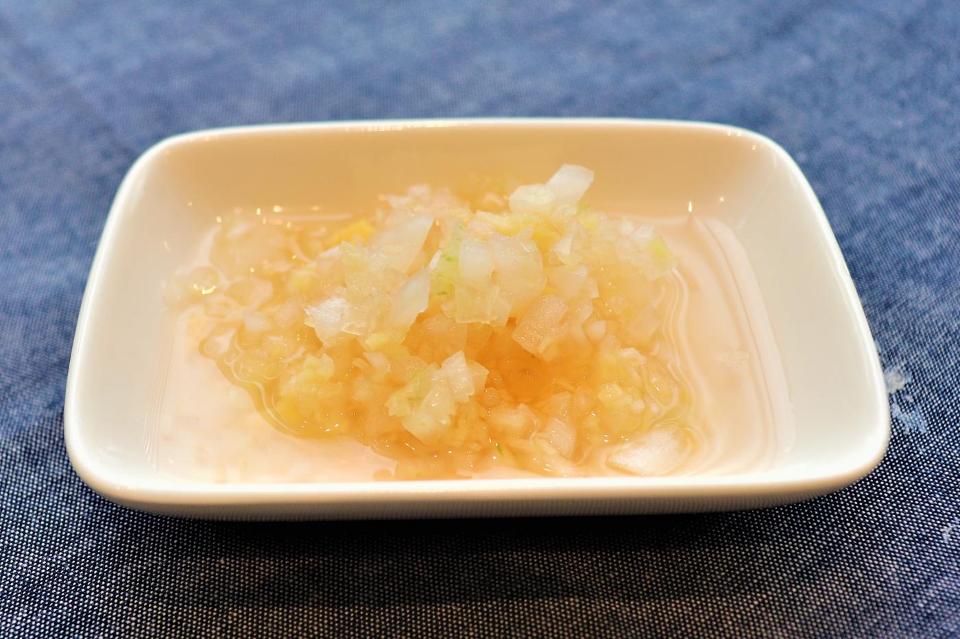 生姜と玉ねぎの甘酢ダレの画像
