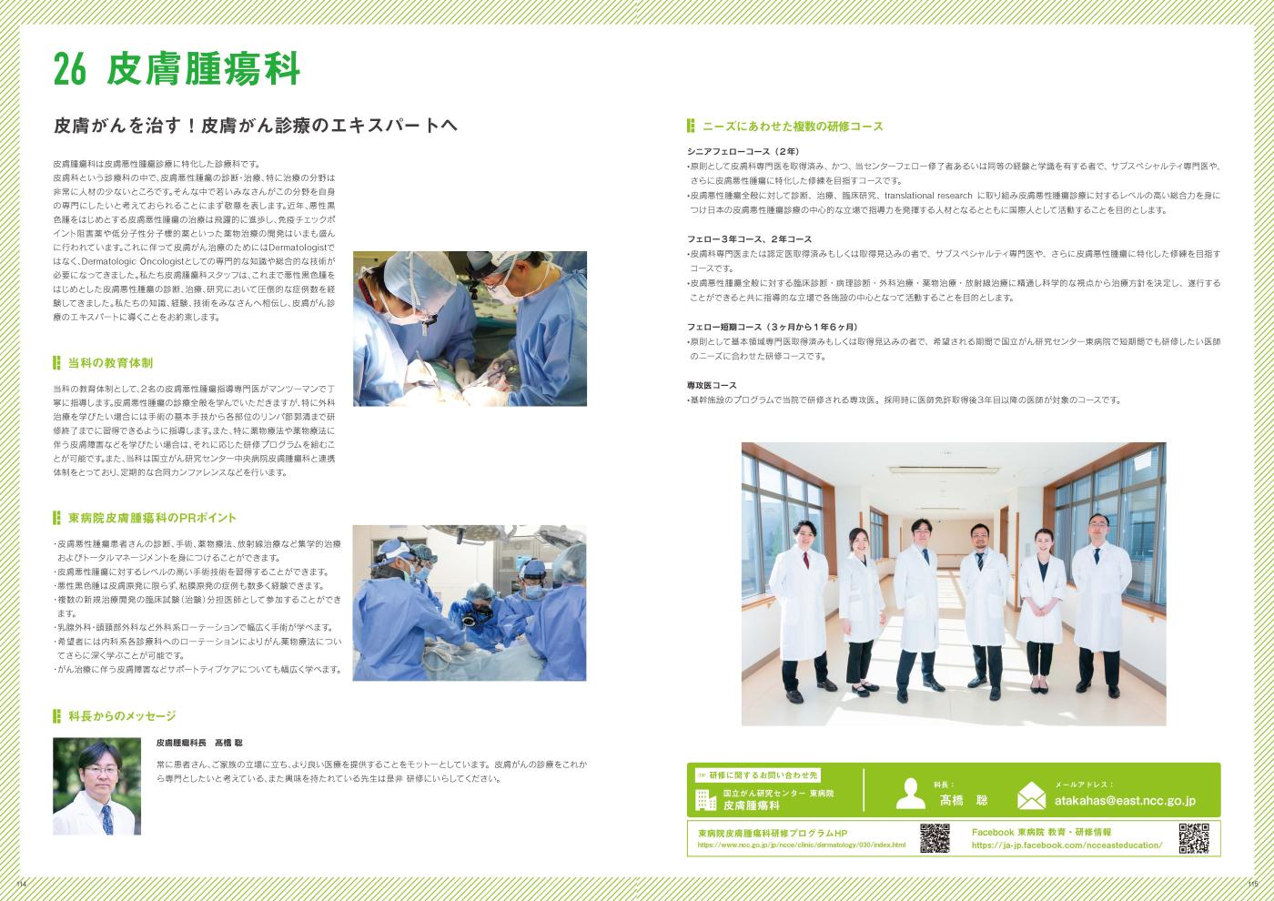 募集要項(皮膚腫瘍科概要)の画像