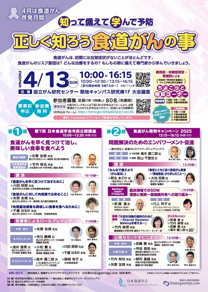 4月は食道がん啓発月間_正しく知ろう食道がんの事の画像
