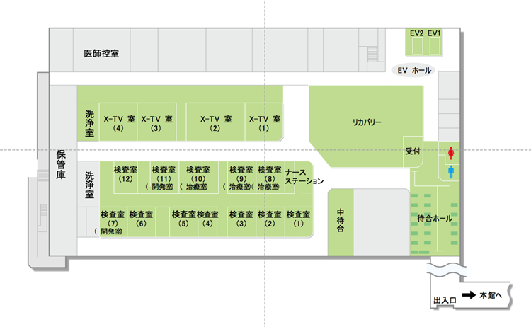 内視鏡センター見取り図の画像