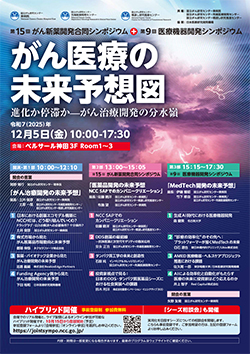 第15回がん新薬開発合同シンポジウム+第9回医療機器開発シンポジウムのポスター