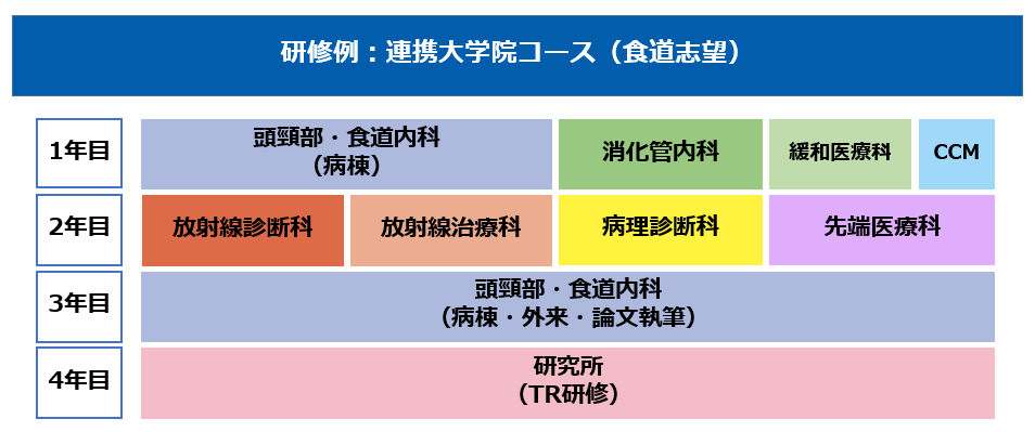 研修例:連携大学院コース(食道志望)