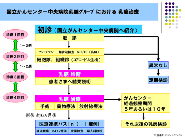 国立がん研究センター中央病院乳腺グループにおける乳癌治療