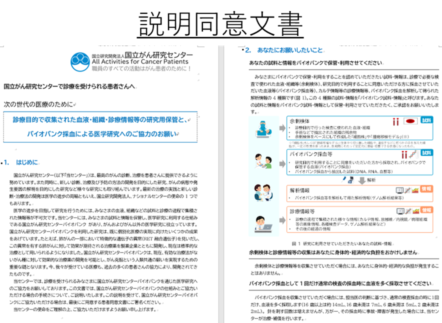説明同意文書