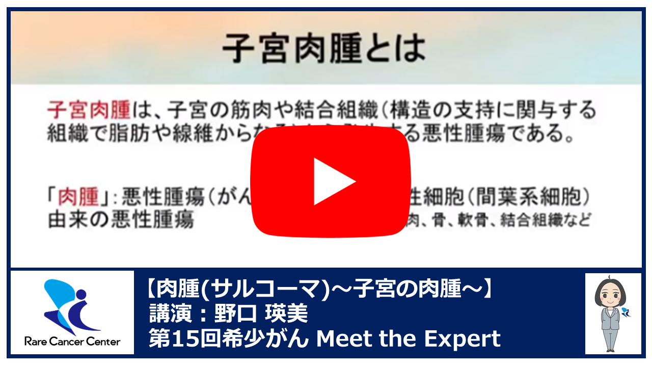 第15回肉腫（サルコーマ）子宮の肉腫講演：野口 瑛美2