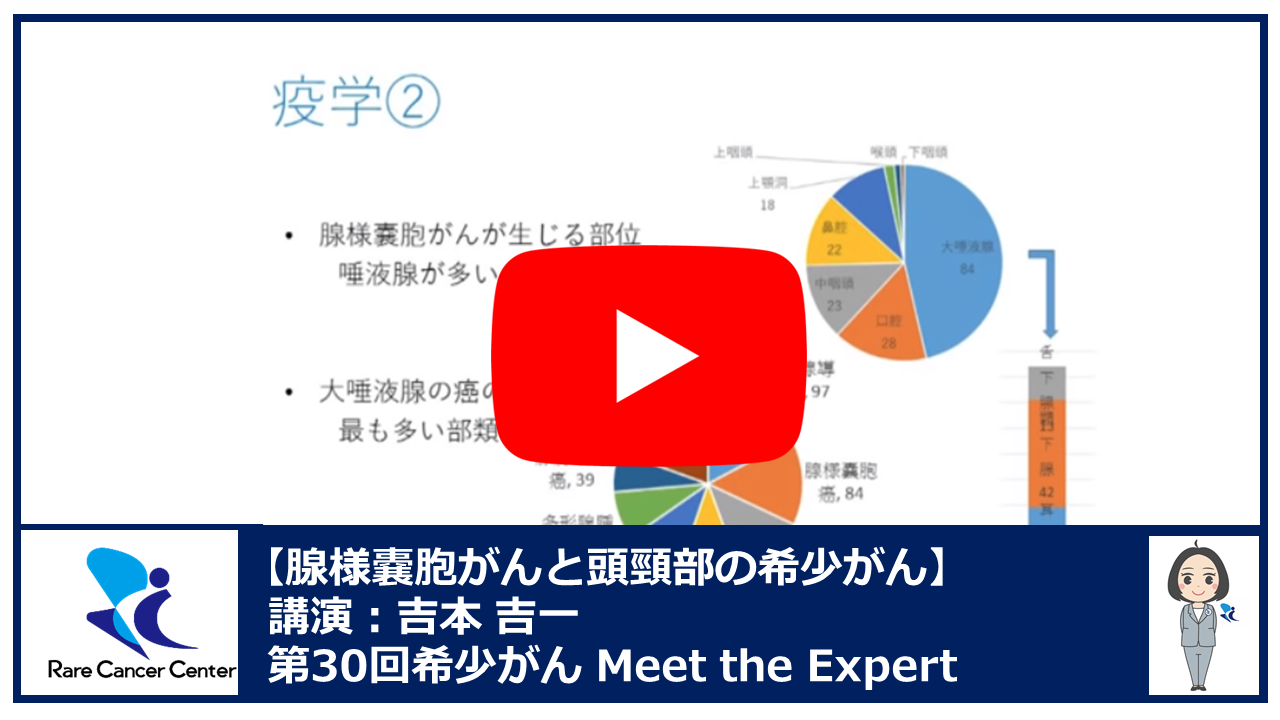 第30回腺様嚢胞がんと頭頸部の希少がん講演：吉本 世一 2