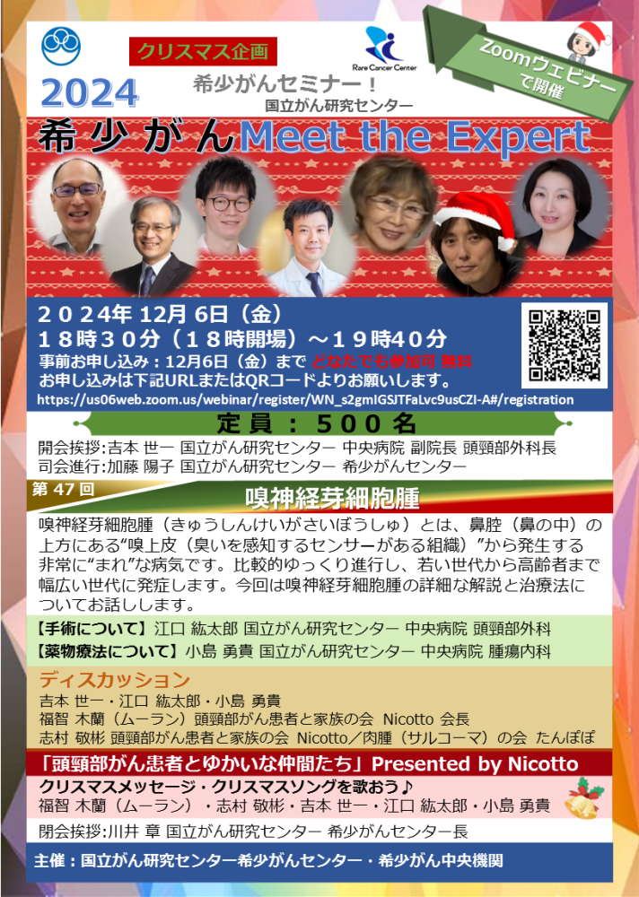 第47回 クリスマス企画 嗅神経芽細胞腫&minus;頭頸部がん患者とゆかいな仲間たち&minus;