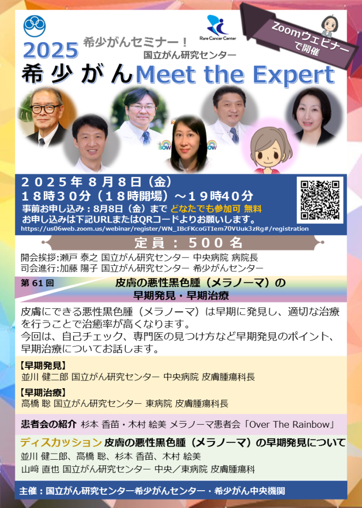 第61回 皮膚の悪性黒色腫(メラノーマ)の早期発見・早期治療