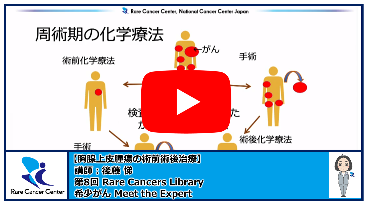 第8回Rare Cancers Library胸腺上皮腫瘍の術前術後治療講師:後藤 悌2