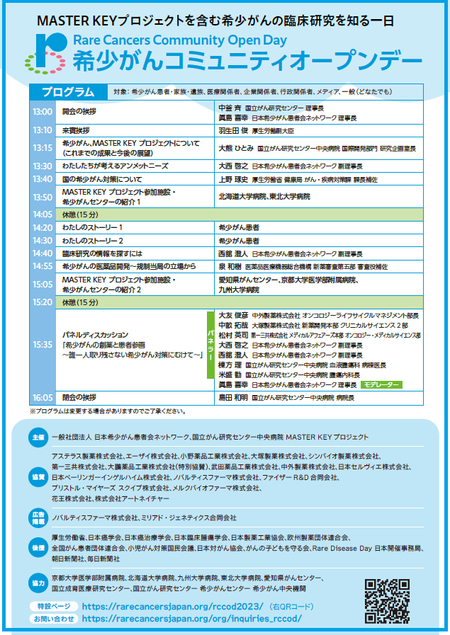 希少がんコミュニティ オープンデー