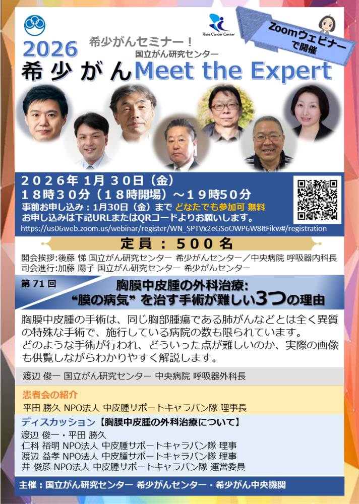 第71回 胸膜中皮腫の外科治療: ❝膜の病気❞ を治す手術が難しい3つの理由