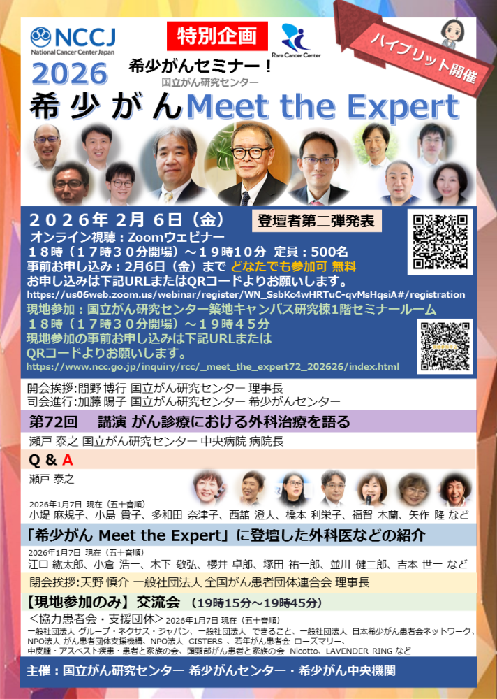 第72回 特別企画 がん診療における外科治療を語る