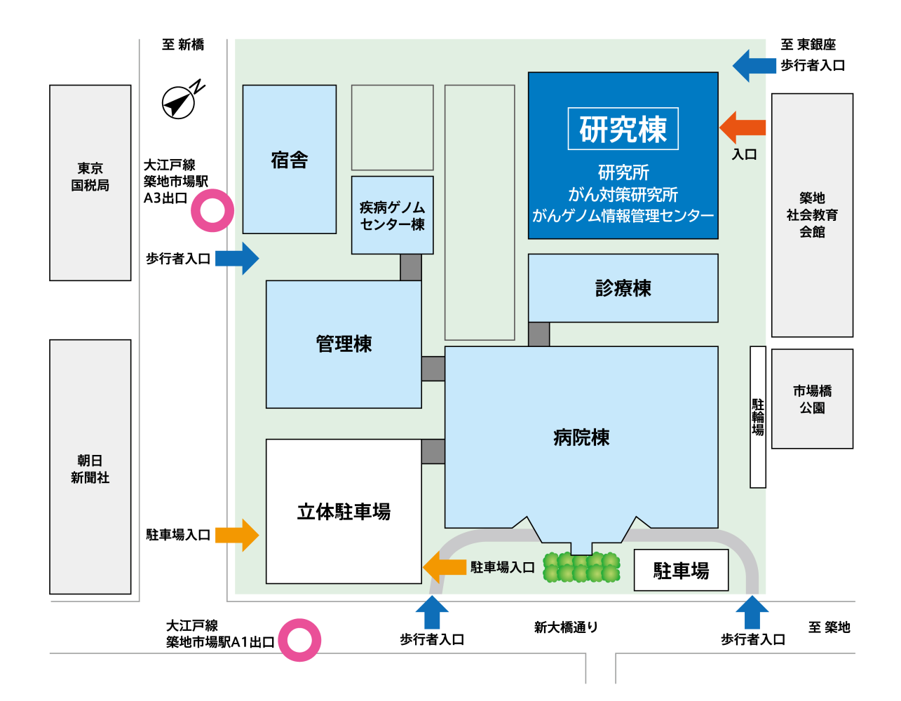 研究所建物配置図